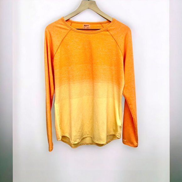 Marmot Tops - Marmot Cabrillo Long Sleeve Orange Ombre Active Top Size Large Fast Dry